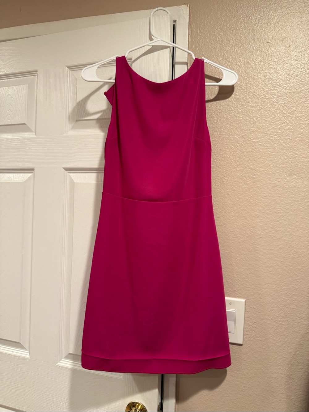 Babaton Fuchsia Sleeveless Shift Dress